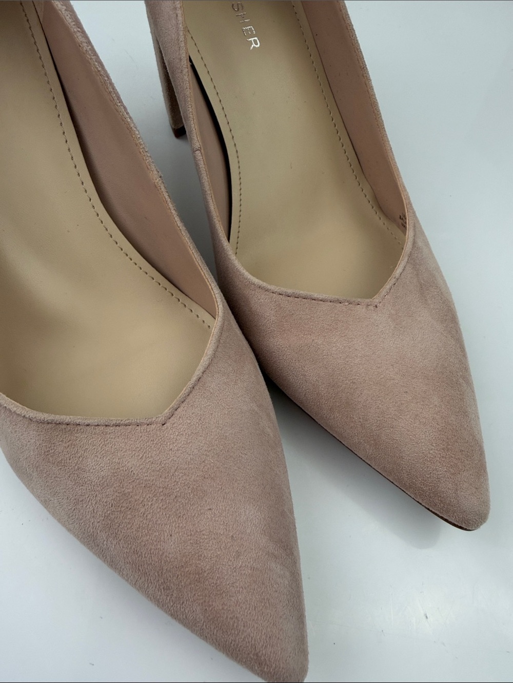 Marc Fisher Blush Pink Suede Pointed Toe Pumps - Picture 9 of 9